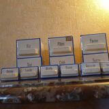 Ceramic and pine spice shelf