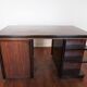 Bureau Art Déco double face en ébène de macassar et bois noirci