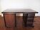 Double-sided Art Deco desk in macassar ebony and blackened wood