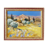 Ancient painting, oil painting, country landscape