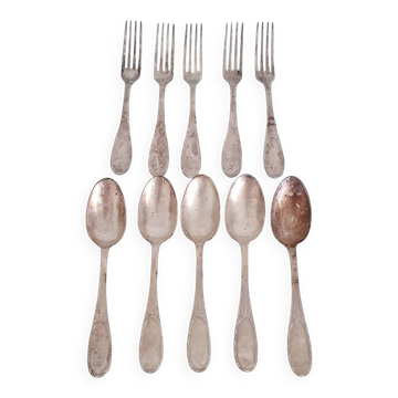 Set of 10 pieces (5 people) - Ercuis Goldsmiths
