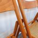 Set of 4 vintage folding chairs from Habitat made of beech wood and caning.
