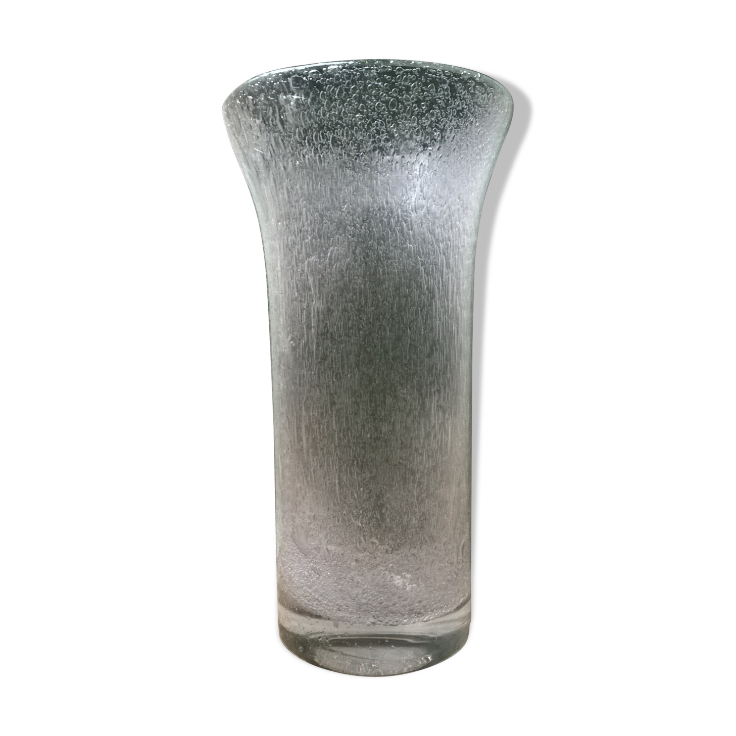 Vintage bubbled glass vase