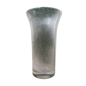 Vase en verre bullé