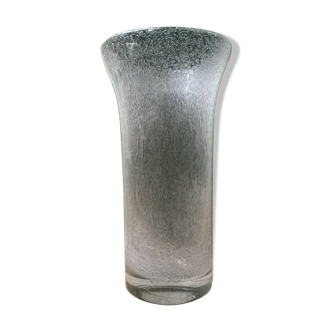 Vase en verre bullé vintage