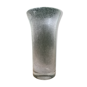 Vase en verre bullé vintage