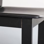Lot de 6 chaises de salle à manger en bois et cuir noir