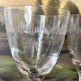 Stemmed glasses, engraved glass wine glasses
