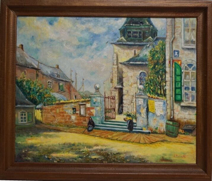 Oil painting on panel