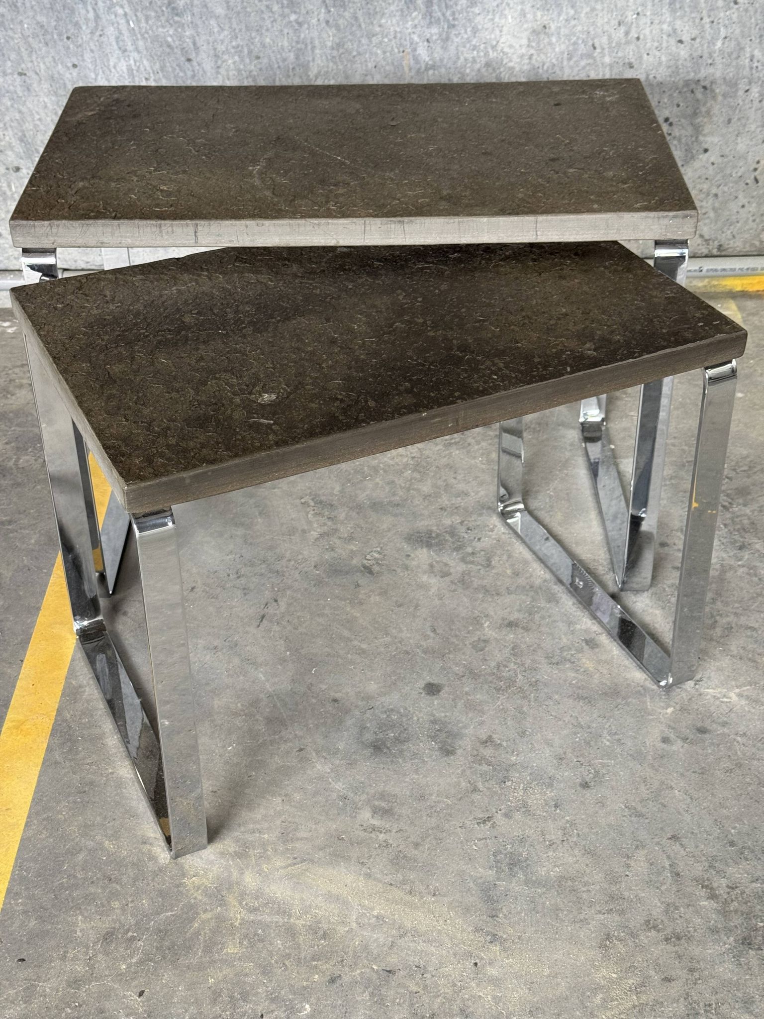 Nest of Draenert Slate Stone Tables