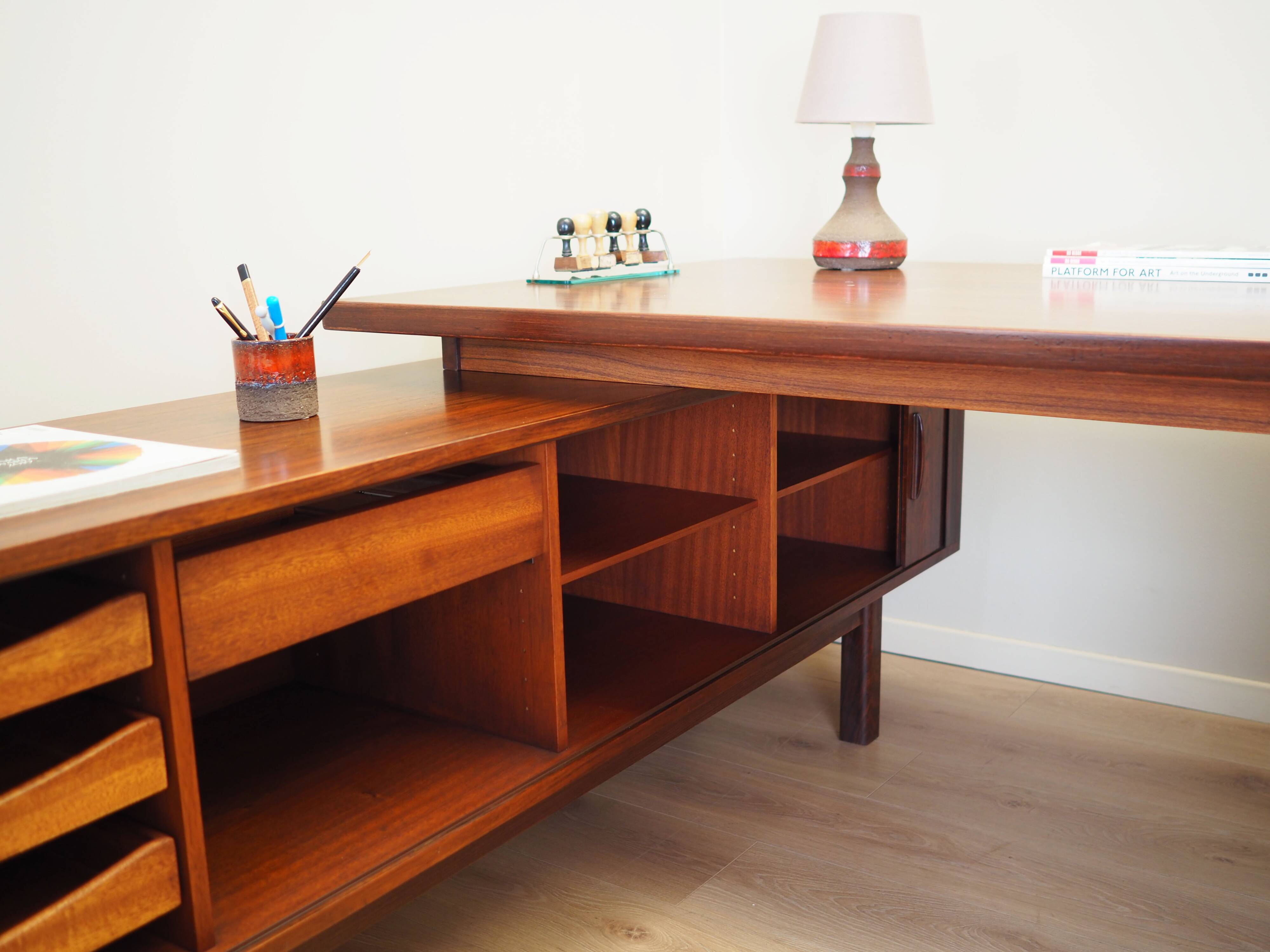 Rosewood desk, Danish design, 1960s, designer: Arne Vodder, manufacture: Sibast