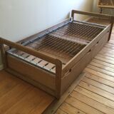 Old wooden bed