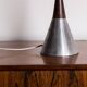 Swedish table lamp in Aluminum, Rosewood and Bakelite by Bergboms 1960.