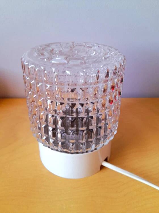 Lampe à poser en verre 1970