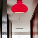 Peill & Putzler red opaline pendant lamp, 1960s and 1970s