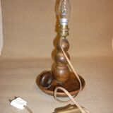 Turned wooden lamp base.