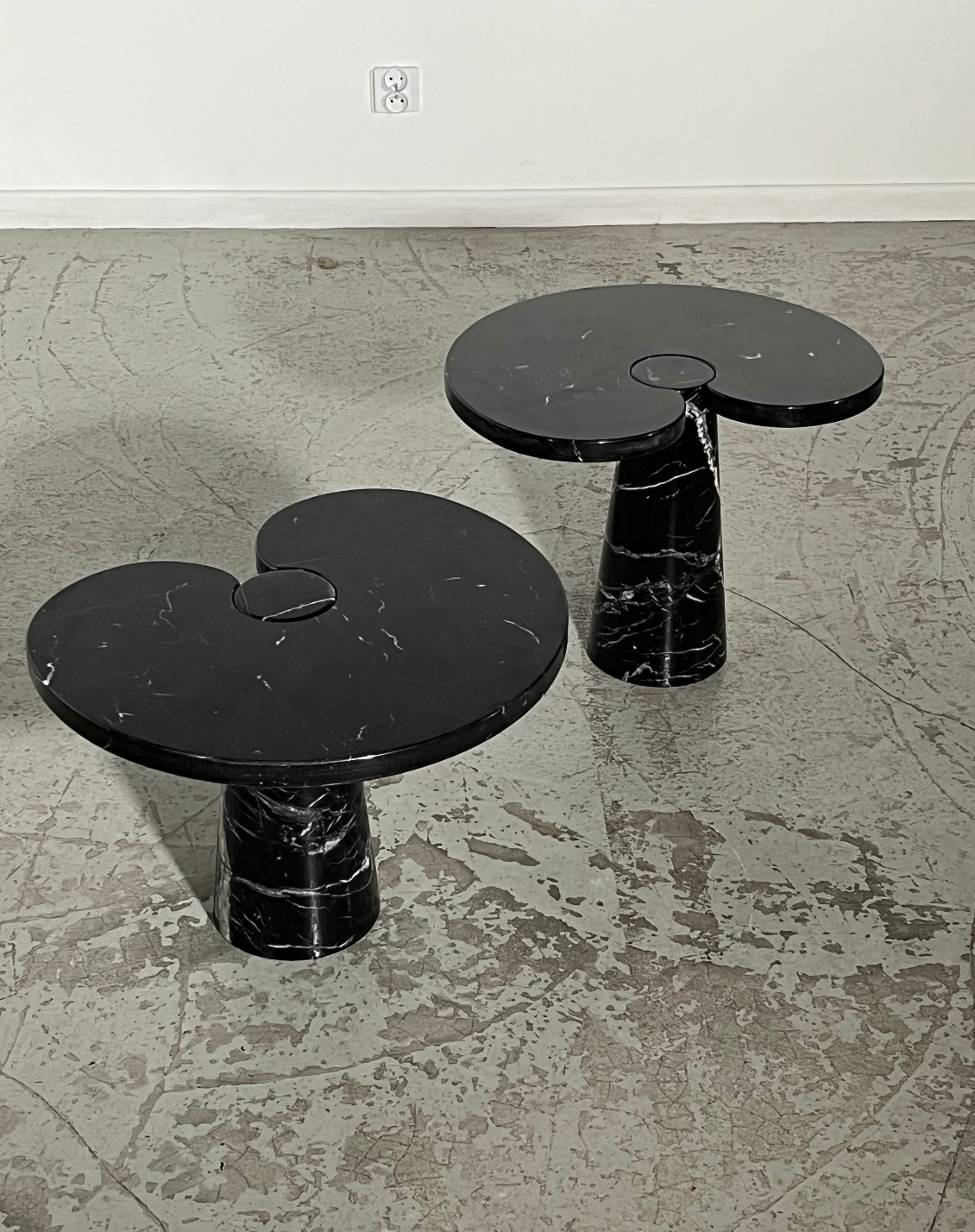 Side table series "Eros" in Marble by Angelo Mangiarotti for Skipper, contemporary edition