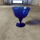 Glass cup of Biot, cobalt blue