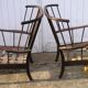 Pair of "fan" armchairs