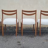 Set of 4 Scandinavian teak chairs
