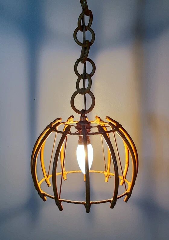 Rattan suspension by Louis Sognot, 1960
