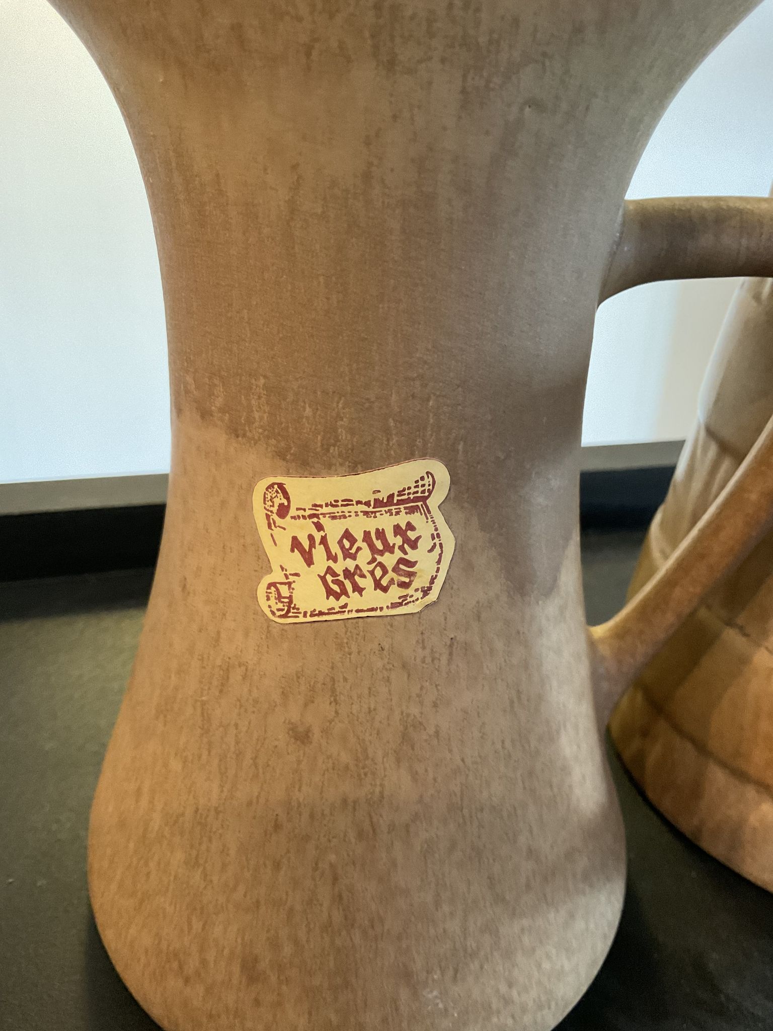 Vintage stoneware jug duo