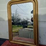Napoleon III Mirror 19th Century Wood and Gilded Stucco