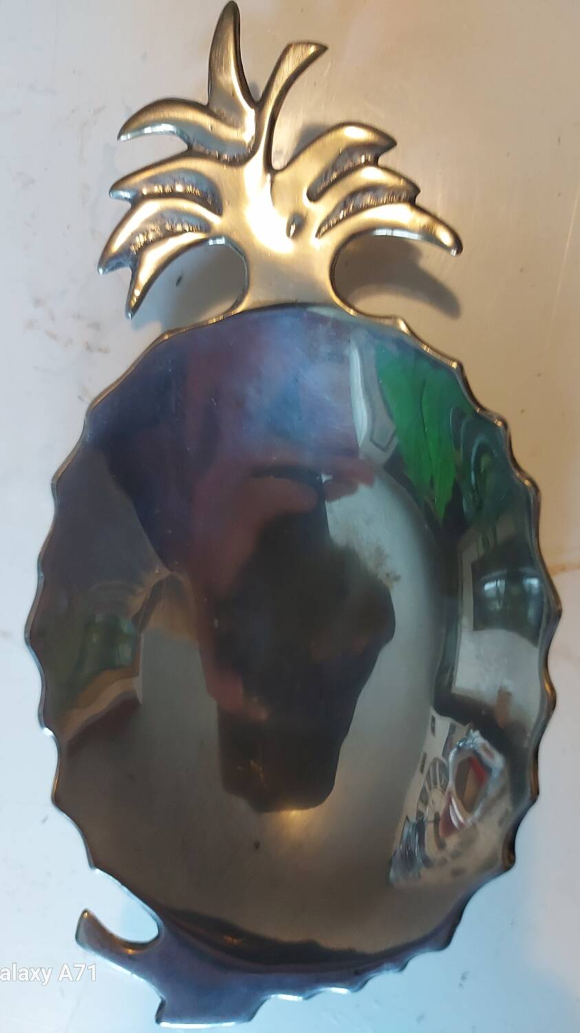 2 silver-plated pineapple bowls