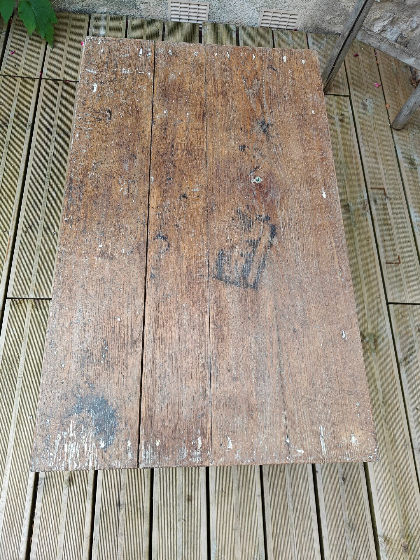 Distressed drawer coffee table, country farmhouse.