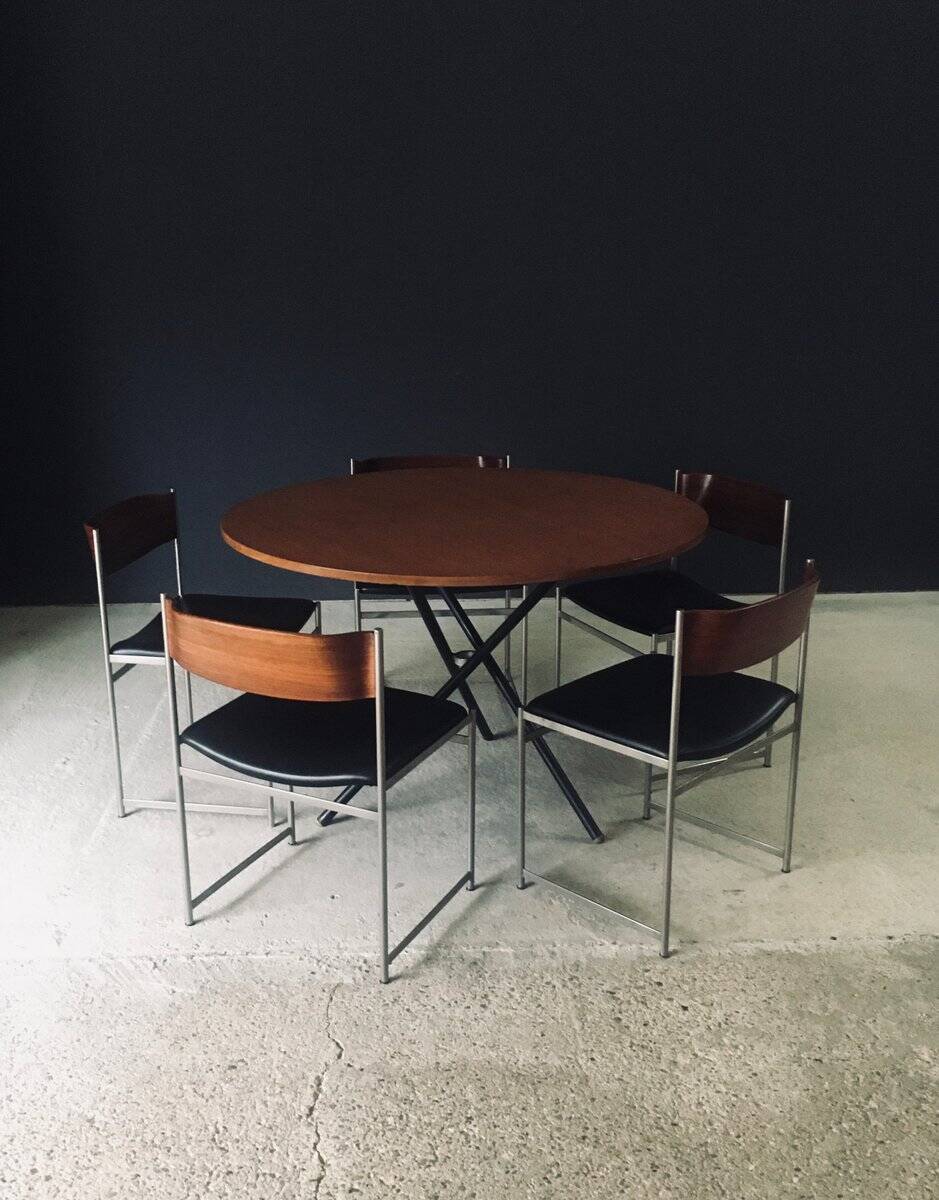 Mid-Century Modern SM08 Dining Chair Set by Cees Braakman for Ums Pastoe, Netherlands, 1960s, Set of 5