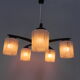 Vintage hanging lamp with 5 glass shades