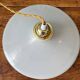 Period pendant lamp rises and falls in porcelain and opaline
