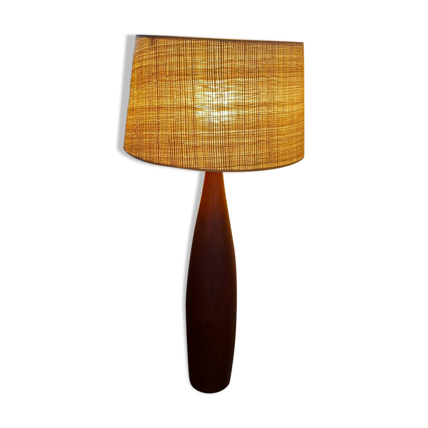 Large Danish modernist lamp in solid teak from the 1960s.