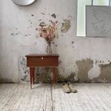Chevet vintage placage acajou