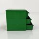 Green plastic 3-drawer chest by Simon Fussell for Kartell, 1970.