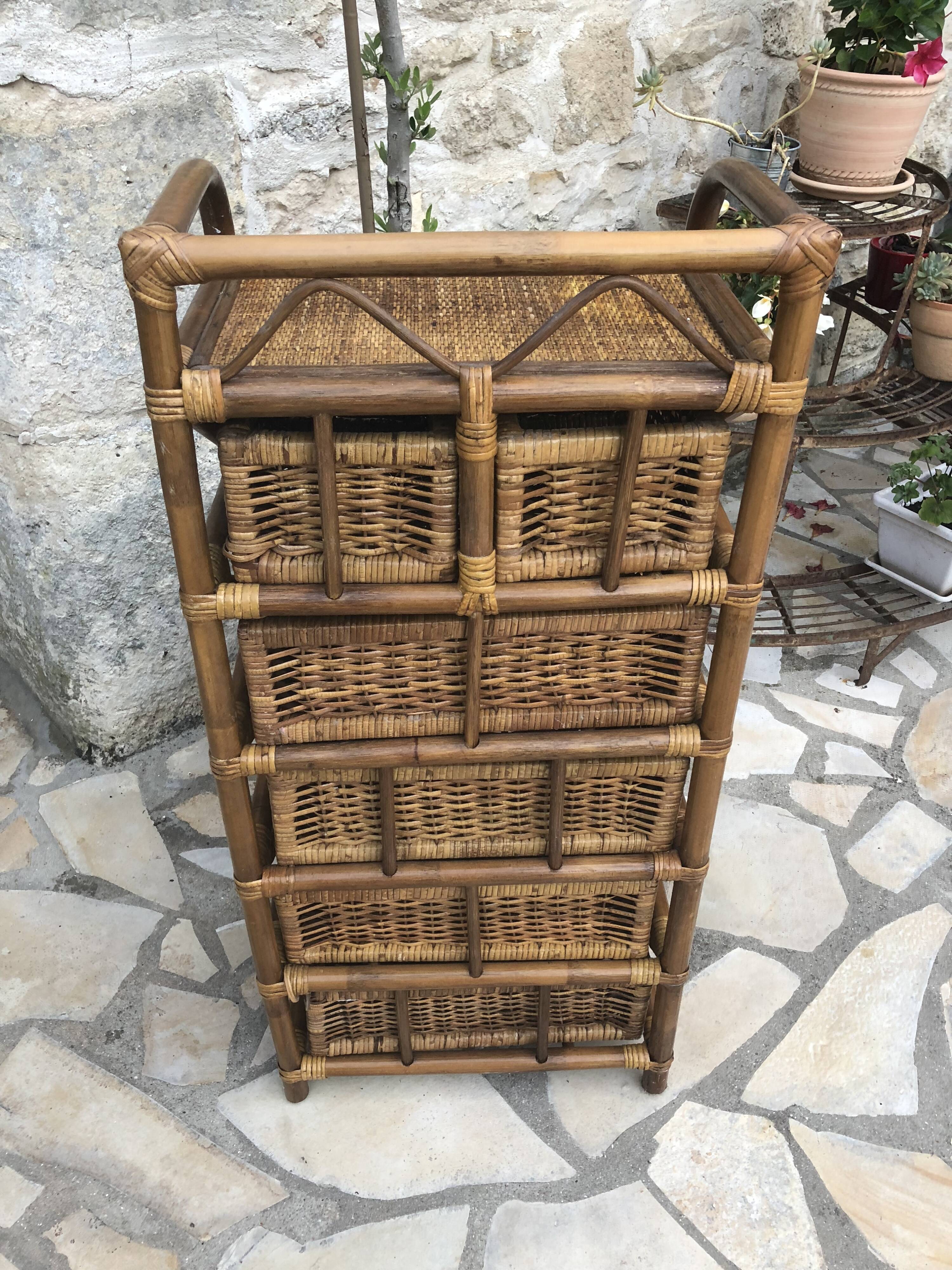 Rattan chest