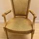 Elegant Louis XVI set – 4 cabriolet armchairs + 1 bergère