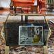 Modern brass magazine rack,  Italy 1970