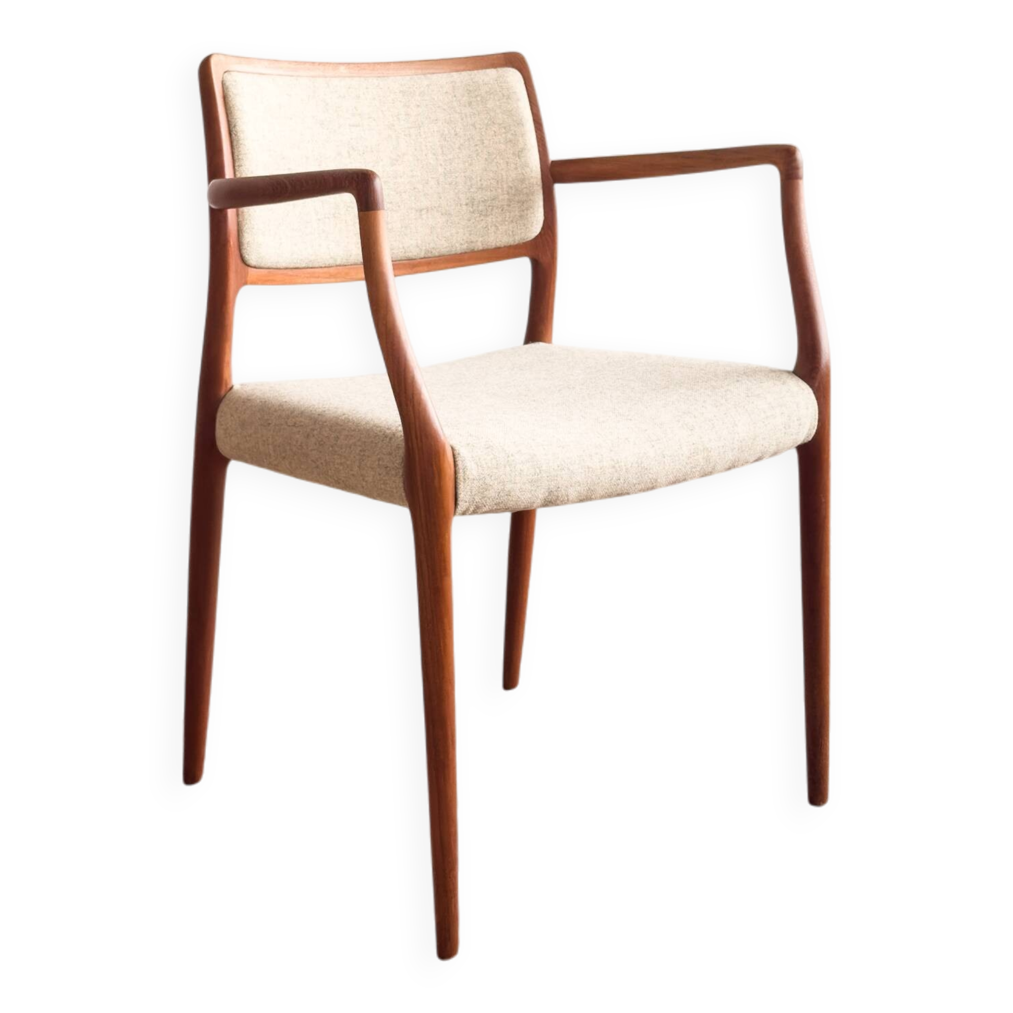 Fauteuil modèle 65 en teck par Niels O. Møller, Danemark