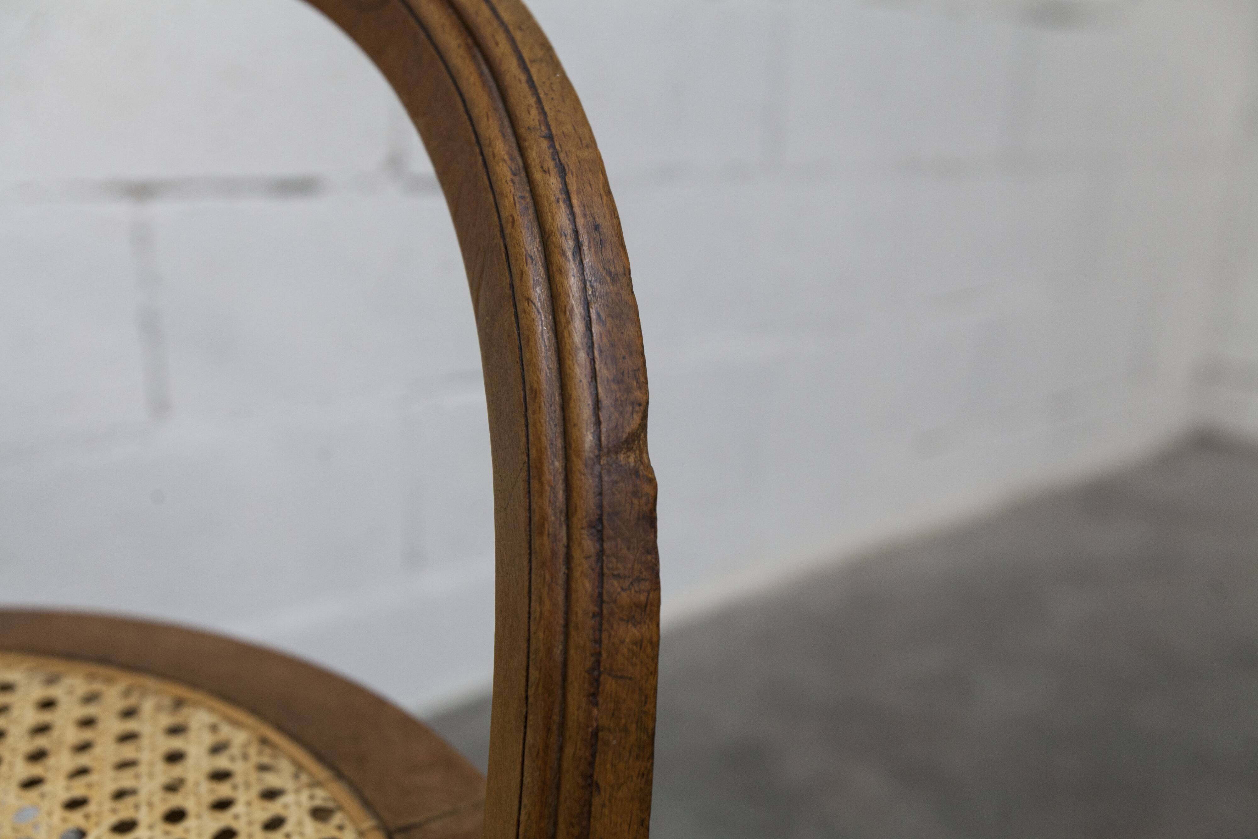 Vintage Louis XVI style chair – Cane seat, lyre-shaped back