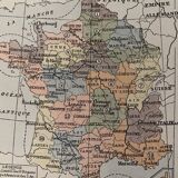 Old map of France political and administrative of 1897
