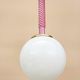 Suspension globe and candle of antique chandelier in opaline