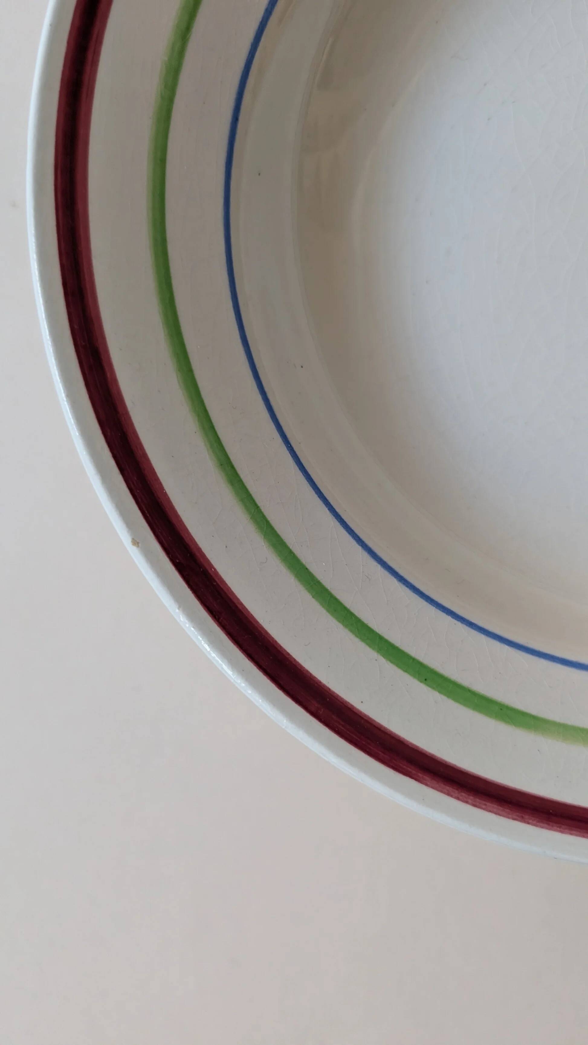 Set of 6 Gien soup plates – Gilles pattern
