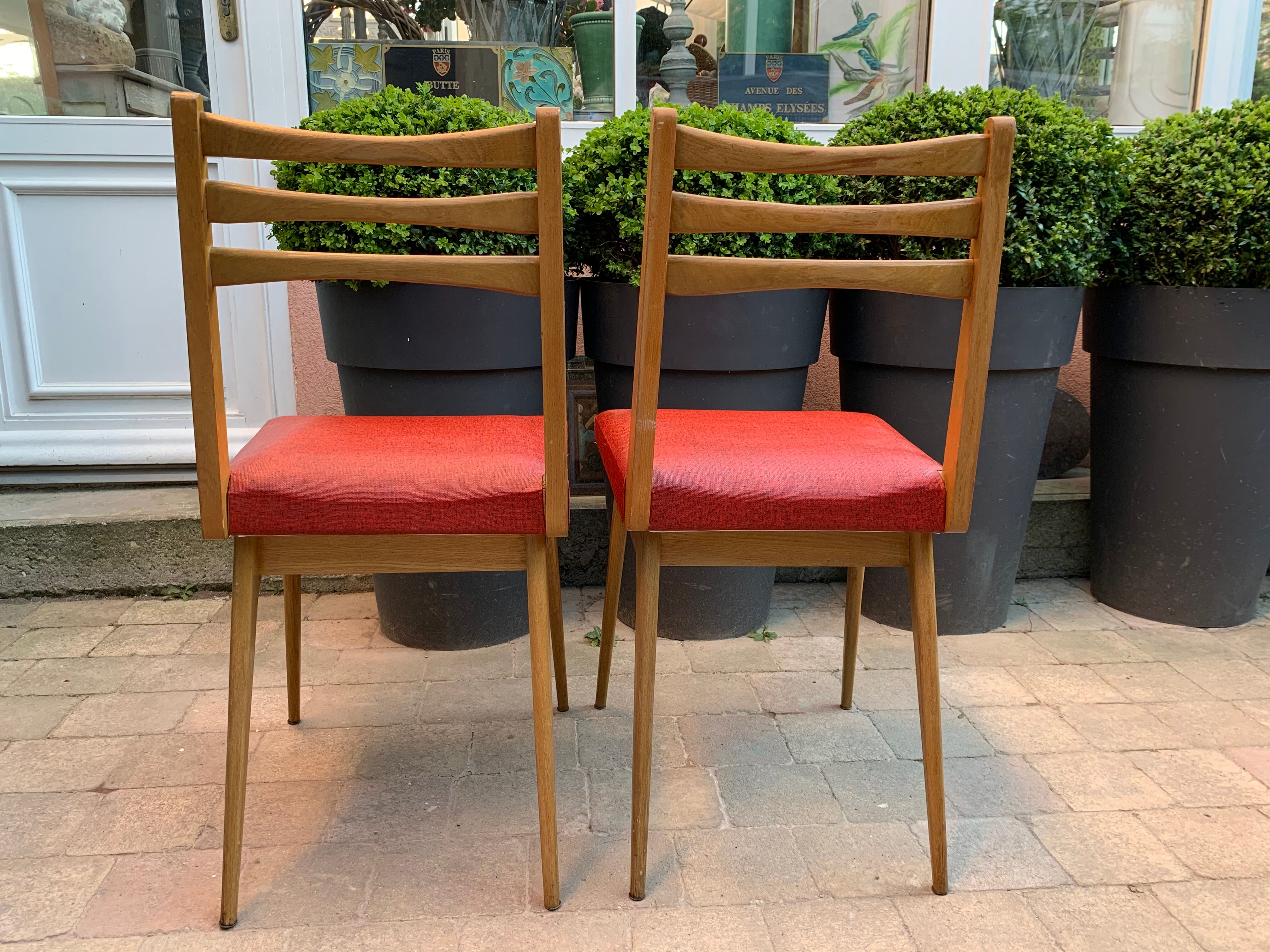1960s skai compass leg chairs