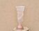 Vase en verre rose figurant une main, années 60