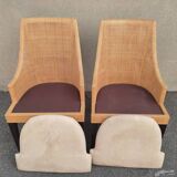 Fauteuil en rotin cannée