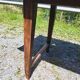 Large rustic farmhouse table bobbin legs