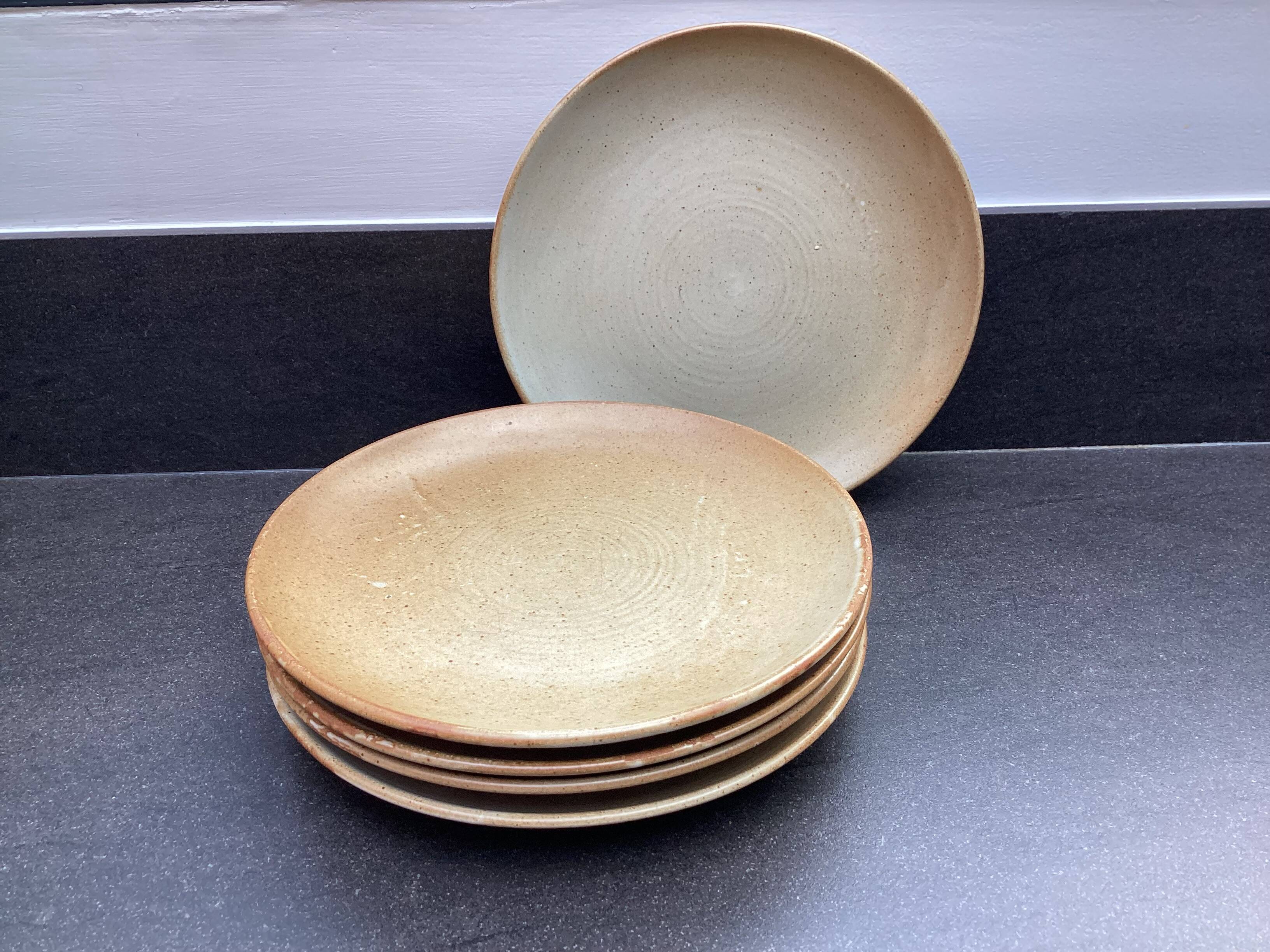 5 Village CNP stoneware dessert plates