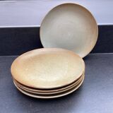 5 assiettes à dessert en grès Village CNP