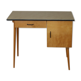 Wooden desk from the 50s 60 foot compass Baumann